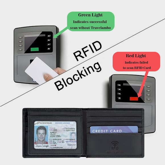 🆕Travelambo Men Craze Horse Black Genuine Leather Handmade Stylish Wallet - Picture 6 of 10